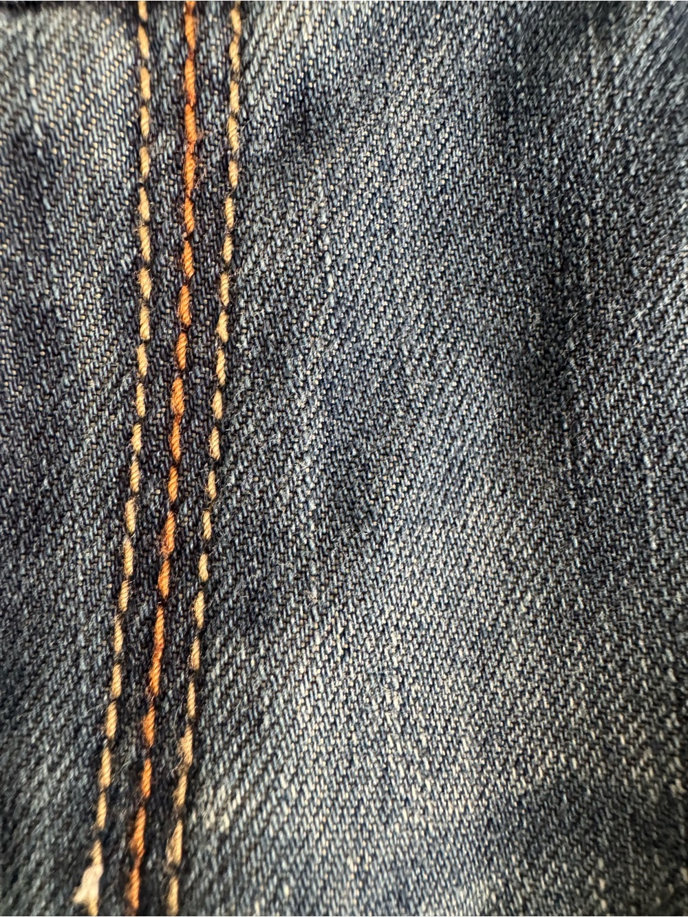 Vintage LEVI'S 514 Jeans Slim Straight 36 x 30 Leather Trim & Multicolor Threads - Picture 9 of 14